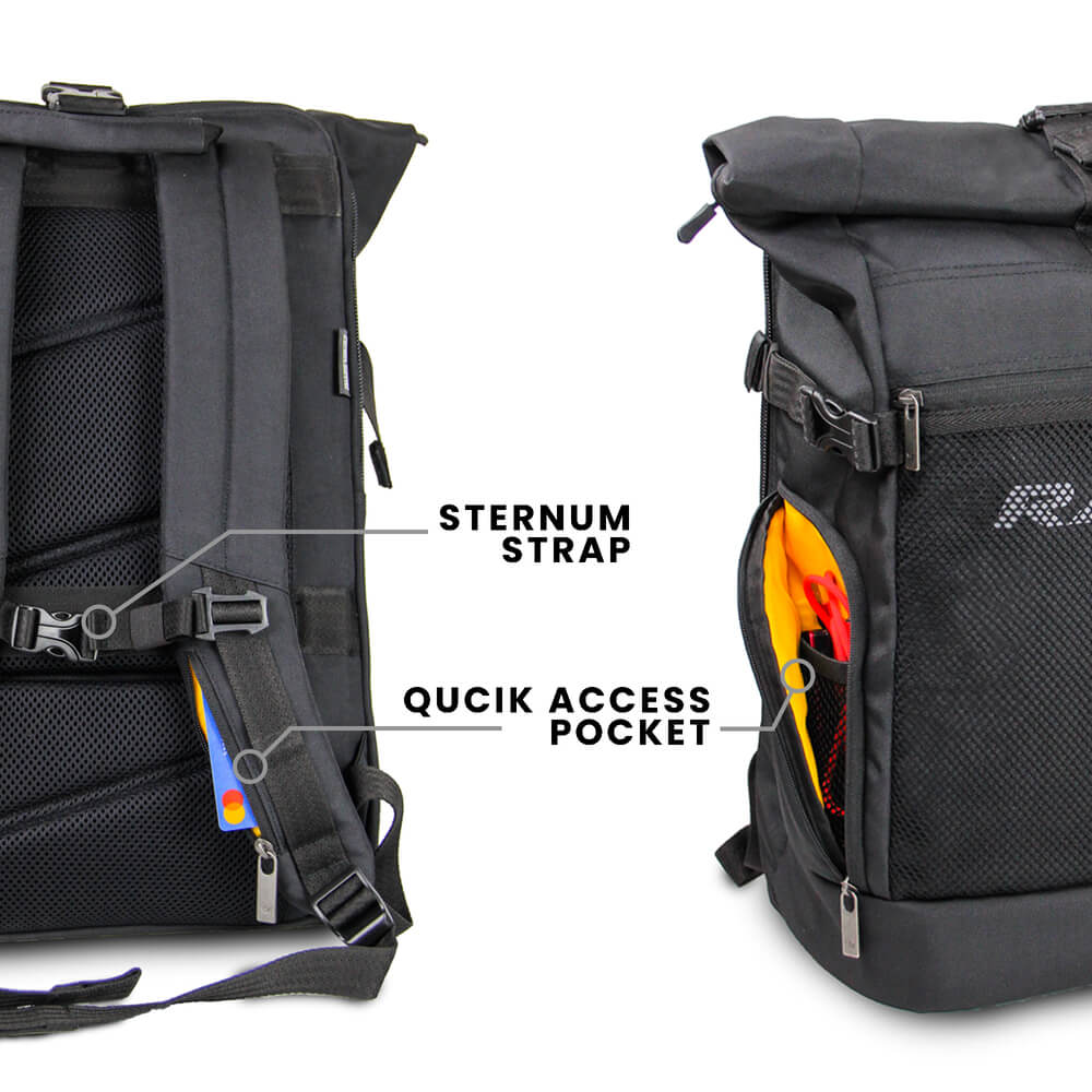 RAPTR ROLL-TOP QUICK ACCESS POCKETS